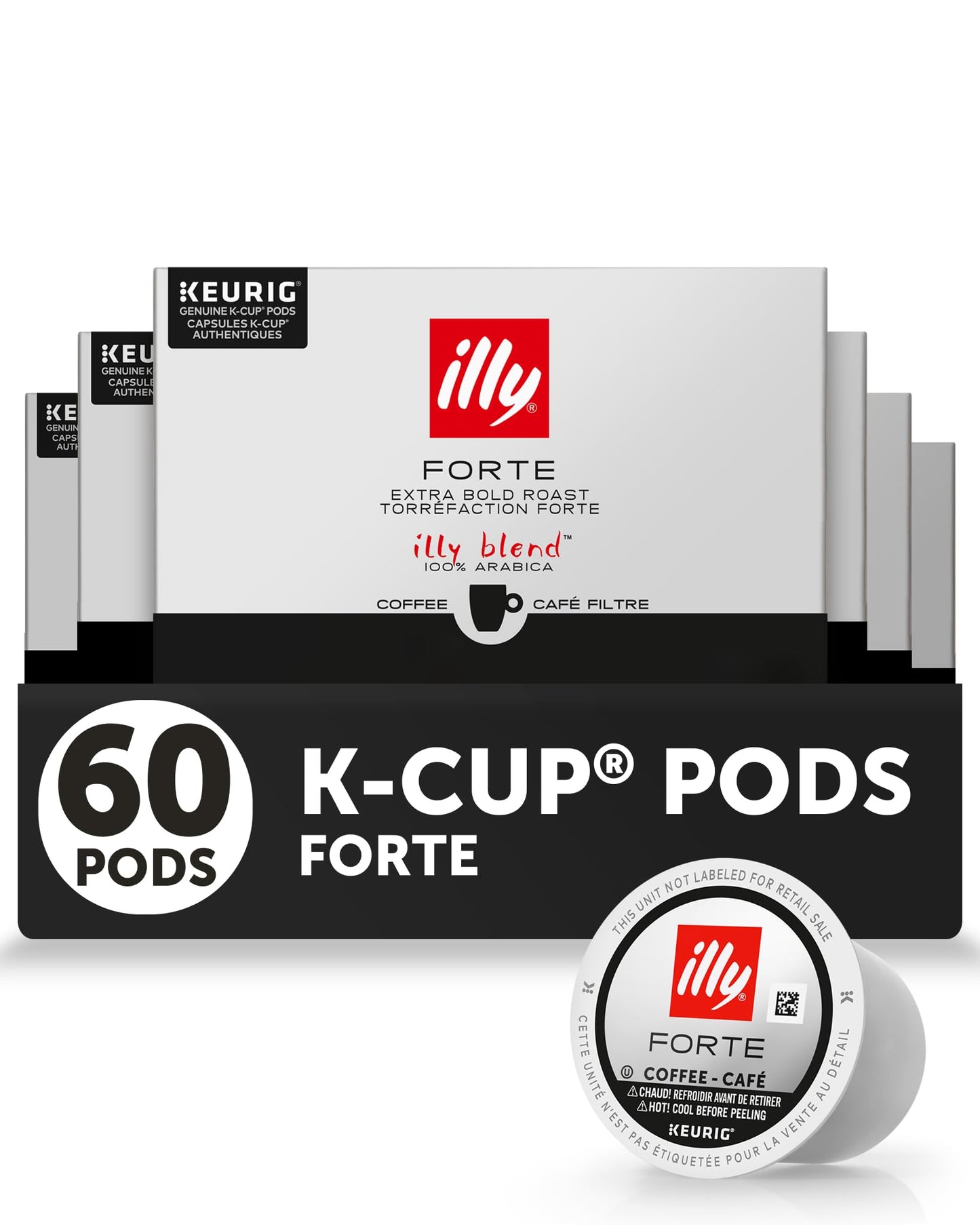 illy Coffee K Cup Pods, Intenso Dark Roast, 20 Count, 1 Pack