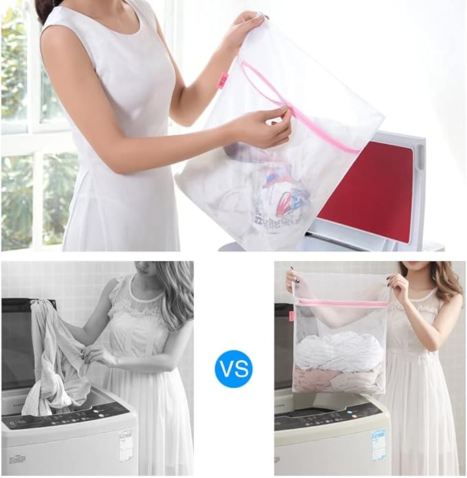 GOGOODA Mesh Laundry Bags for Delicates Durable Protective Wash Bags Travel Storage Bags for Intimates Lingerie, 7PCS (1XXL, 1XL,1L,1M,1S,2 bra bags)