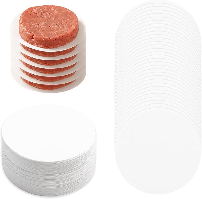 500PCS Hamburger Patty Paper, 4.5 Inch Round Non-Stick Patty Paper Sheets,Baking Parchment Rounds for Burger Press,Separating Burger Patty, Cookies and Baking