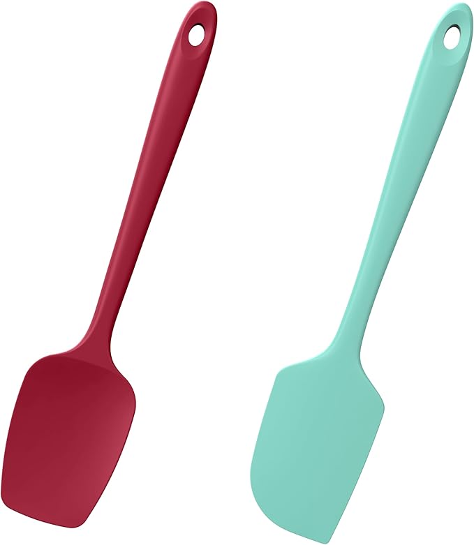 Doosu 600°F Heat Resistant Silicone Large Spatula, 11.4in, Aqua Sky
