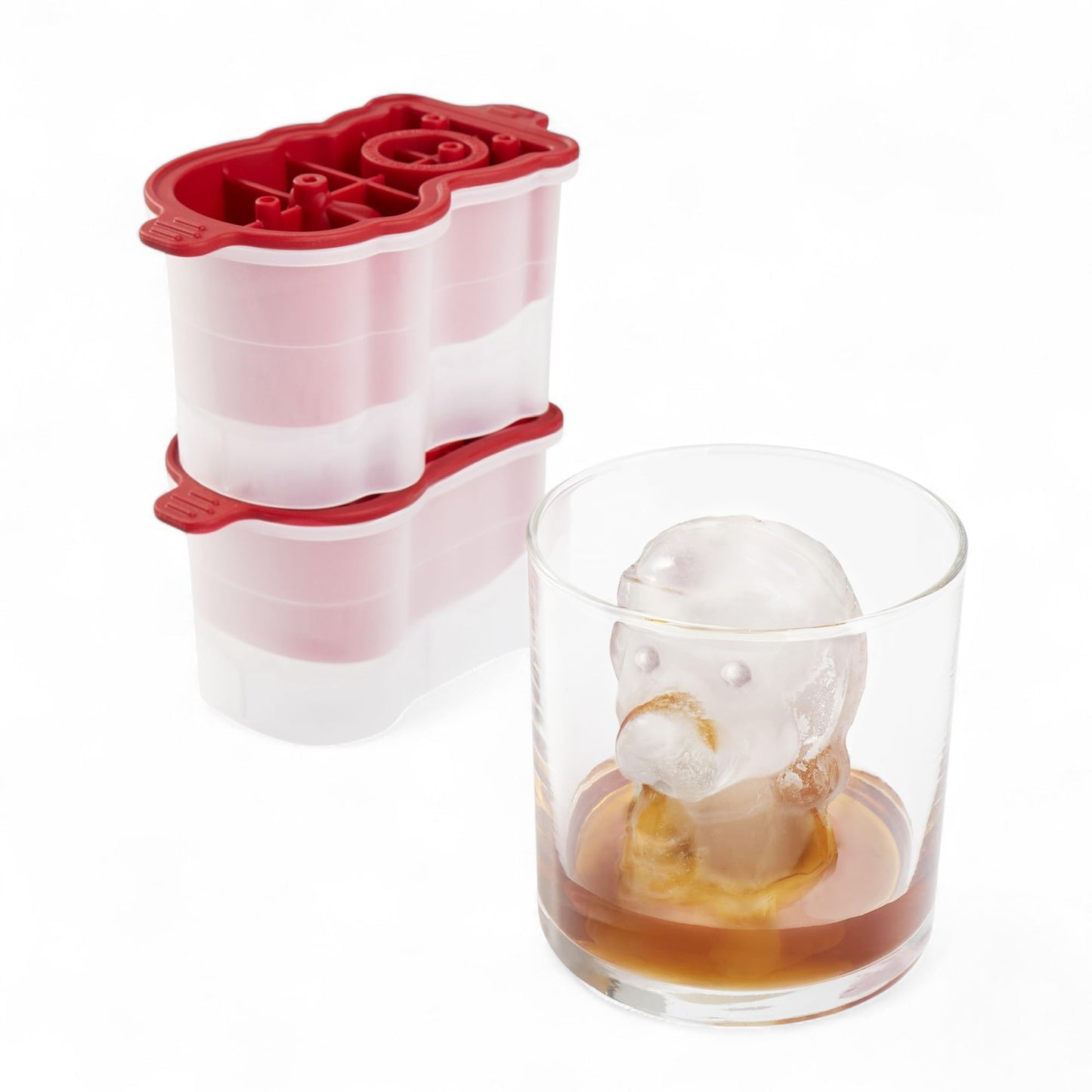 Tovolo Dots and Stripes Ornament Ice Cube Molds Set of 2 for Festive Holiday Drinks Christmas Gifts for Dad, BPA Free Dishwasher Safe Silicone Ice Molds for Cocktails
