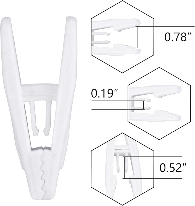 Tinfol White Velvet Hangers Clip - 24 Pack Pants Velvet Clips, Large Opening Clips, Strong Finger Flocked Clothes Pin Perfect for Slim-line Clothes Hanger
