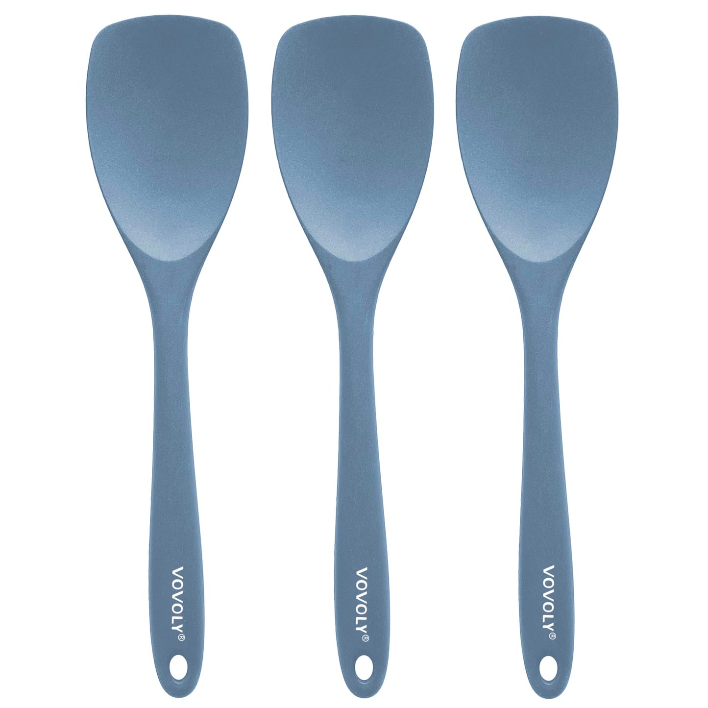 Vovoly Silicone Spatula Spoon Set, 11 IN, Teal, Spoonulas Heat Resistant