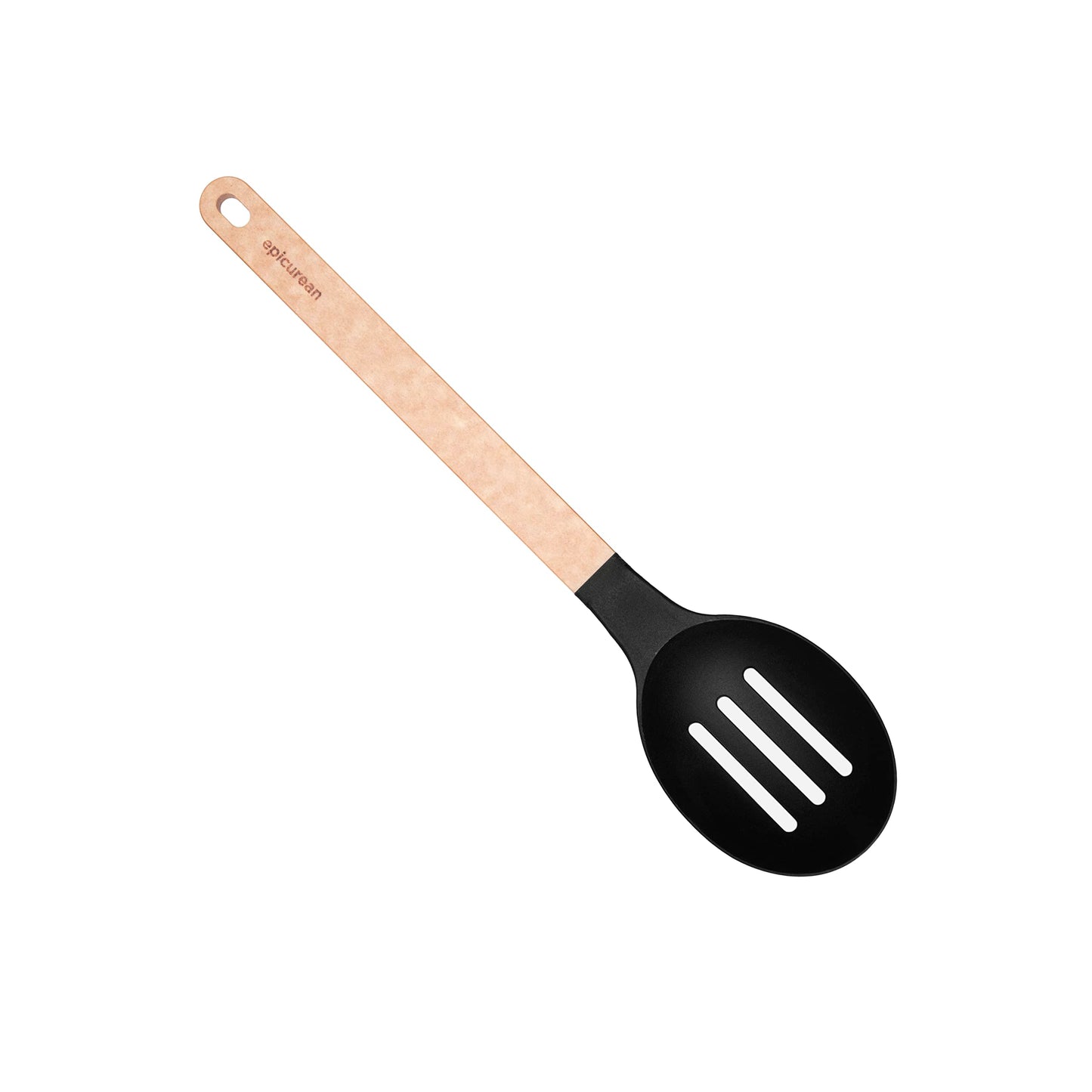 Epicurean Gourmet Series Nylon Large Spoon-Natural Handle with Black Head