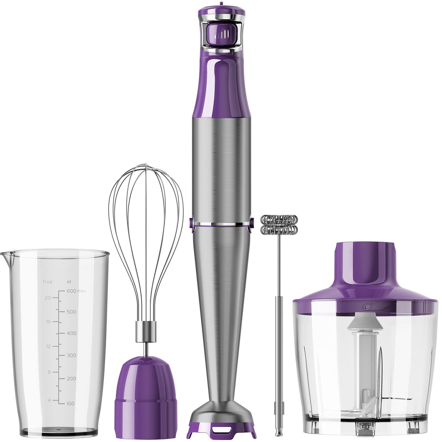 Turelar Immersion Blender Handheld Corded, 1100W 5 in 1 Hand Blender Set