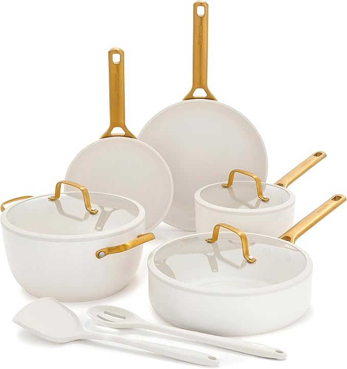 GreenPan Nonstick Reserve Pro 10 Piece Cookware Set, NSF Certified Ceramic, Hard Anodized PFAS-Free Pots & Pans Set with Lids, Stainless Steel Handles, Oven & Dishwasher Safe, Moss Green