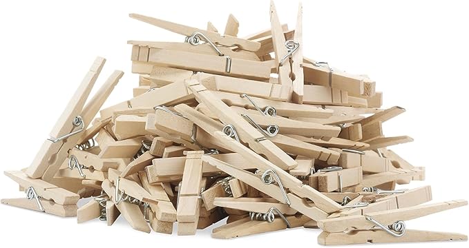 Whitmor Set of 50 Wooden Clothespins, S/50