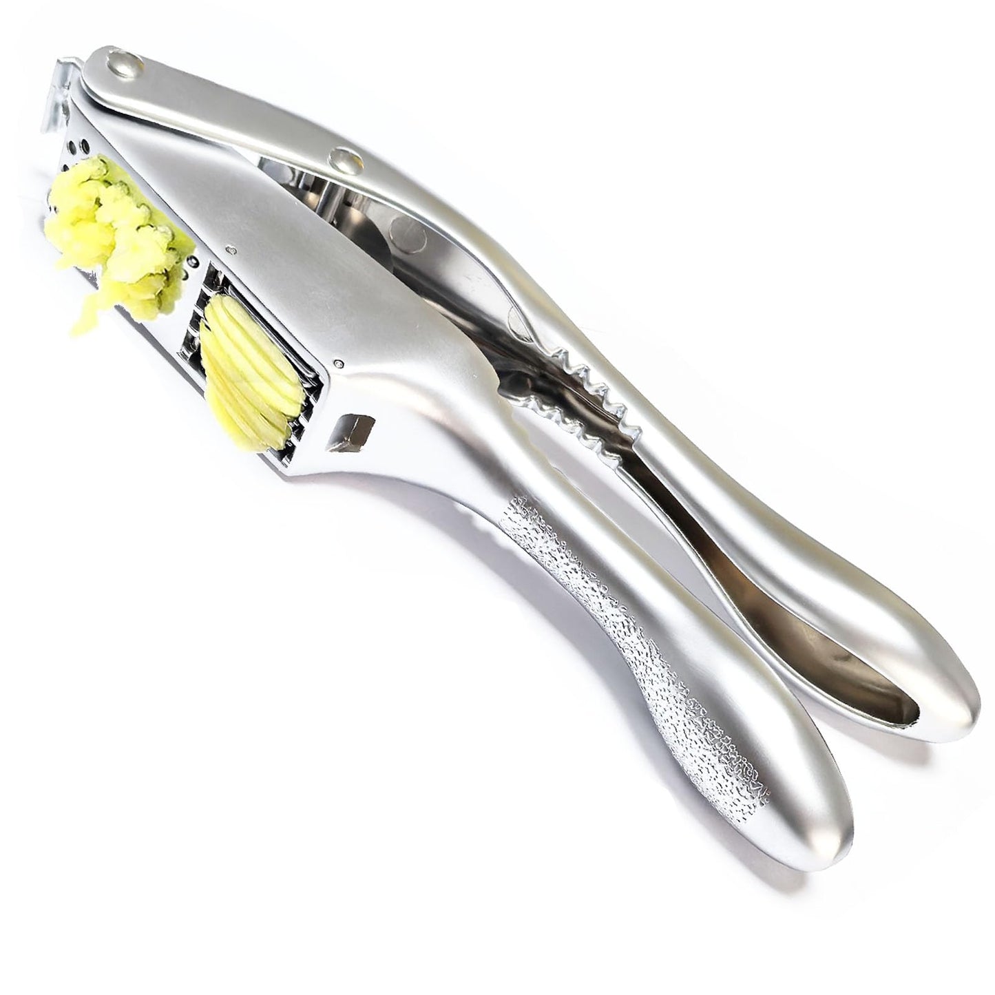 MULIRE Garlic Press and Slicer 2 in 1, Heavy Duty Garlic Mincer, Crusher with Ergonomic Handle - Perfect for Home Cooks and Professional Chefs Alike.