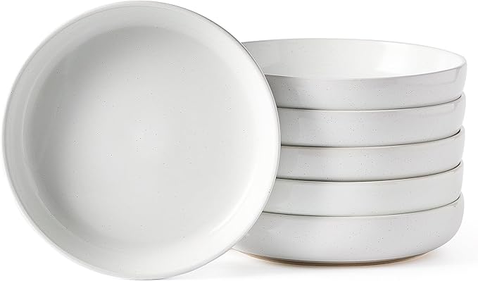 famiware Milkyway 33 oz Pasta Bowls Set of 4, Dark Gray