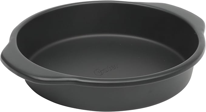 Oster Teston 8-Inch Square Cake Pan, Nonstick Carbon Steel Baking Pan, Matte Black, PFAS-Free, Oven-Safe, Easy Release Bakeware