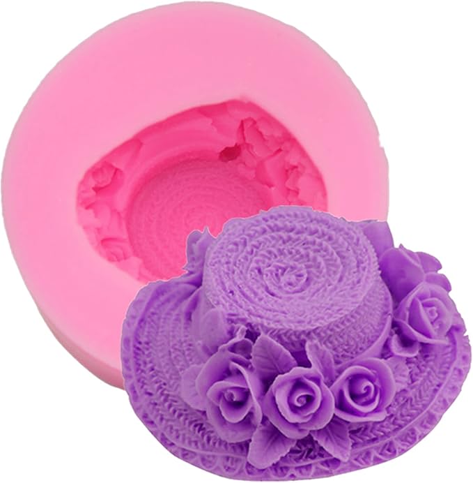 3Pcs Rose Wreath Flower Bouquet Leaves Fondant Molds for Wedding Cake Decorating Cupcake Topper Candy Chocolate Gum Paste Polymer Clay