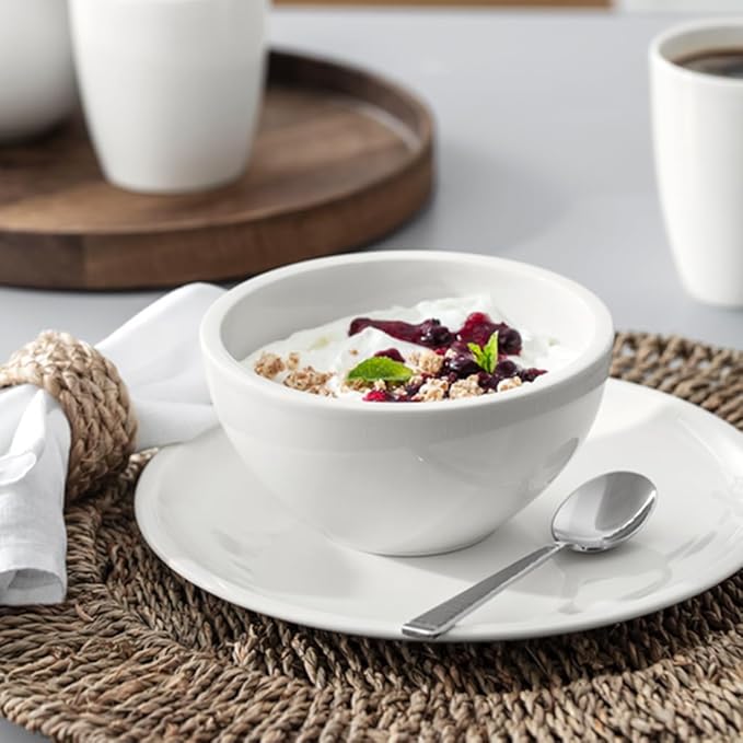 Villeroy & Boch Artesano Original Rice Bowls, Creamy White, Set of 4