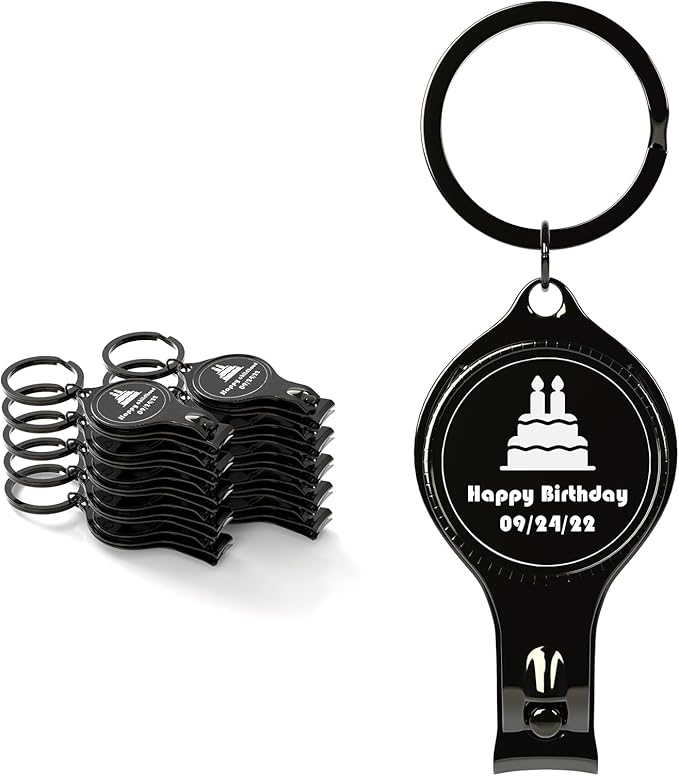20pcs Personalized 4 in 1 Multi Function Bottle Opener, Nail Clipper, Wedding Favors Brewery, Private Customized, Gold, Multitool Gifts for Men