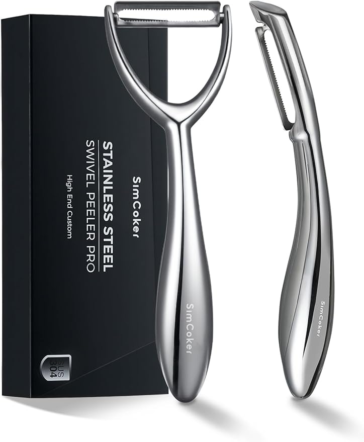 Y Vegetable Peeler, Ultra Sharp Stainless Steel Potato Peeler for Fruits and Vegetables, Serrated Blade Kitchen Peeler with Ergonomic Non-Slip Handle