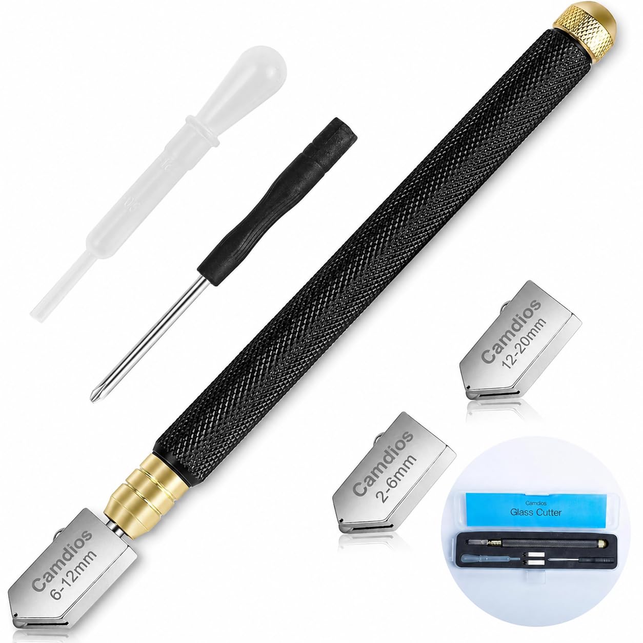 Glass Bottle Cutter, Upgraded Bottle Cutting Tool Kit for Round Bottles