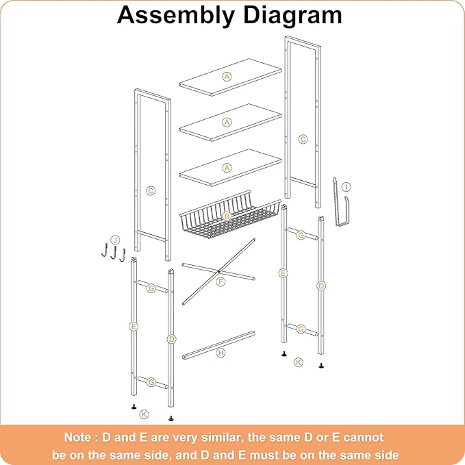 Over-The-Toilet Storage Rack, 4-Tier Bathroom Organizer Shelf Over Toilet with Adjustable Shelf and Basket, Freestanding Space Saver Bathroom Shelves Above Toilet for Room (Pure Gray)
