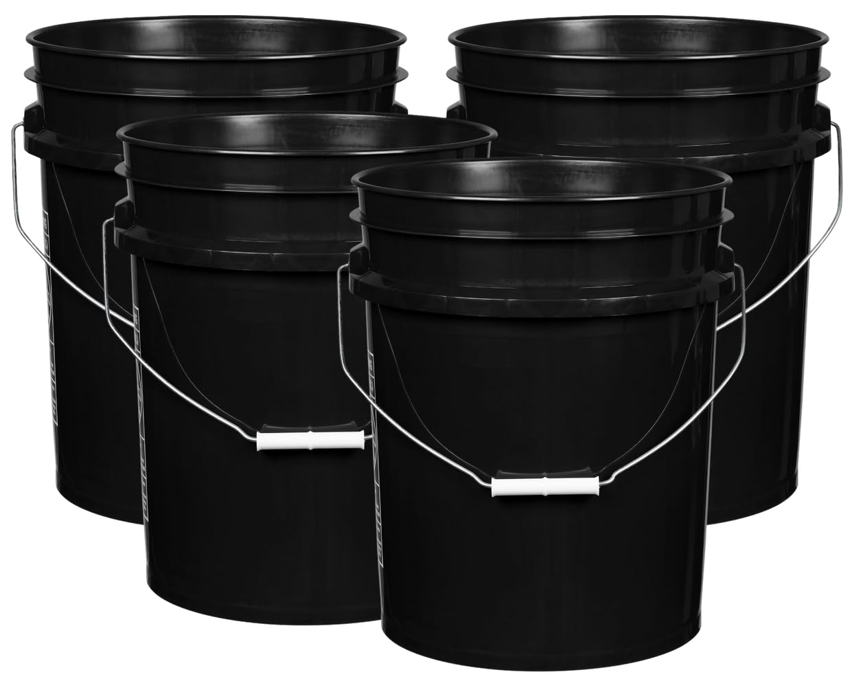 House Naturals 5 Gallon Premium HPDE Plastic Bucket - Made in USA Food Grade Container, BPA Free All Purpose Pail (5, Red)