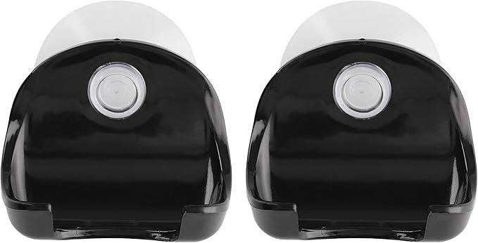 kwmobile 2x Razor Holder with Suction Cup - Self-Adhesive Shaver Wall Mount - Bathroom Organizer for Glass and Tiles - Black
