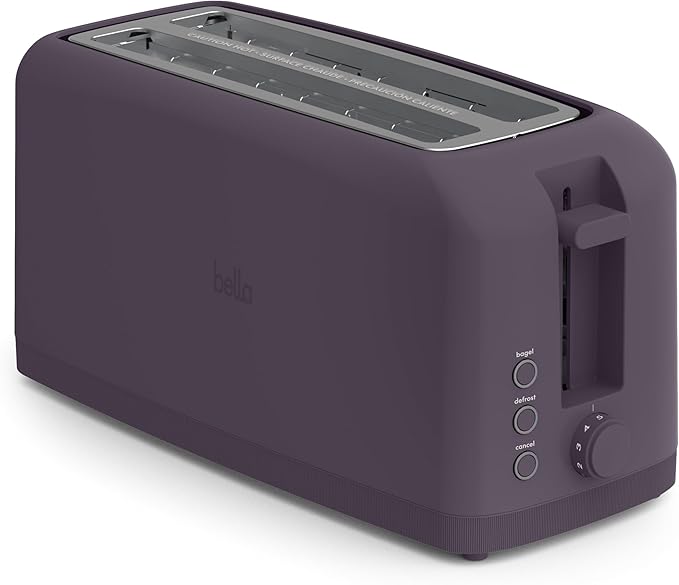 bella Fits-Anywhere™ 2-Slice Slim Toaster, Long Slot & Extra Wide, Surf
