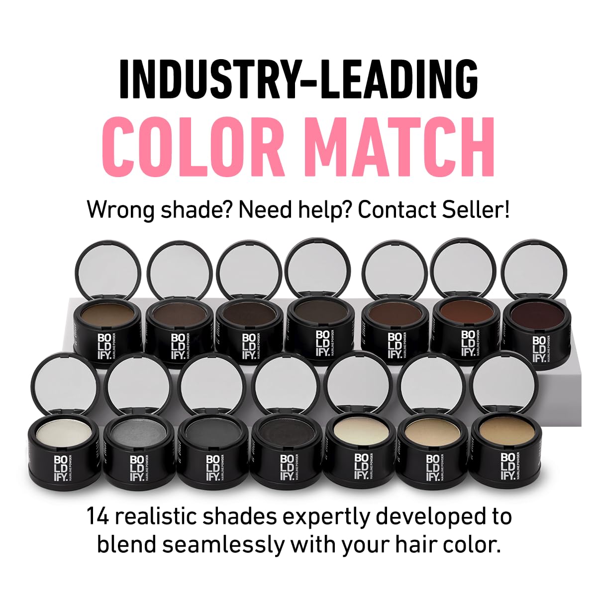 BOLDIFY Hairline Powder (LARGE, 10g) - Root Touch Up Hair Color for Gray Coverage - Bald Spot Concealing Hair Powder for Women & Men - 48-Hour Stain-Proof - Light Blonde