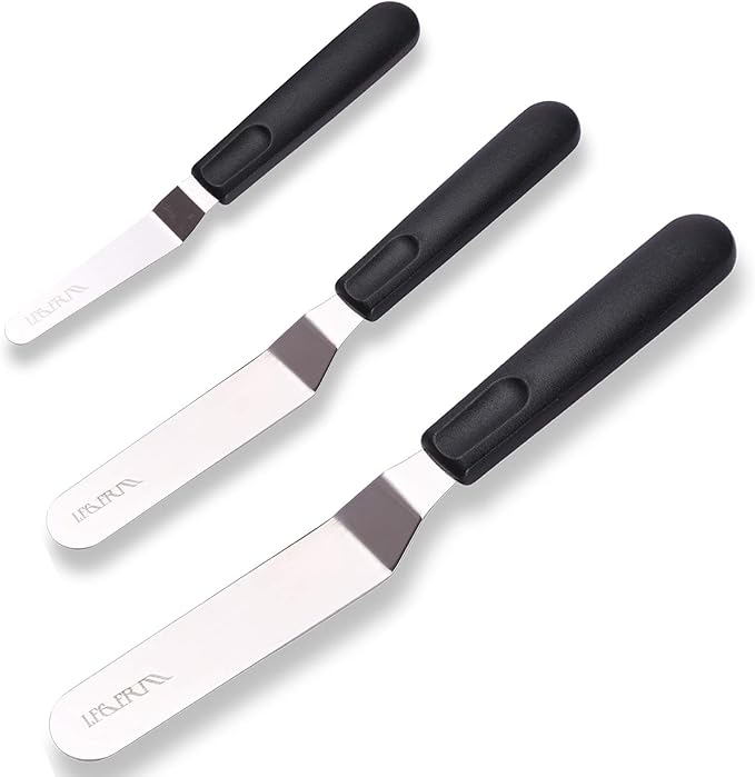 Cake Frosting Spatula Set, 4 6 8 10 Inch Straght Icing Spreader Knife For Baking, Decorating Cakes