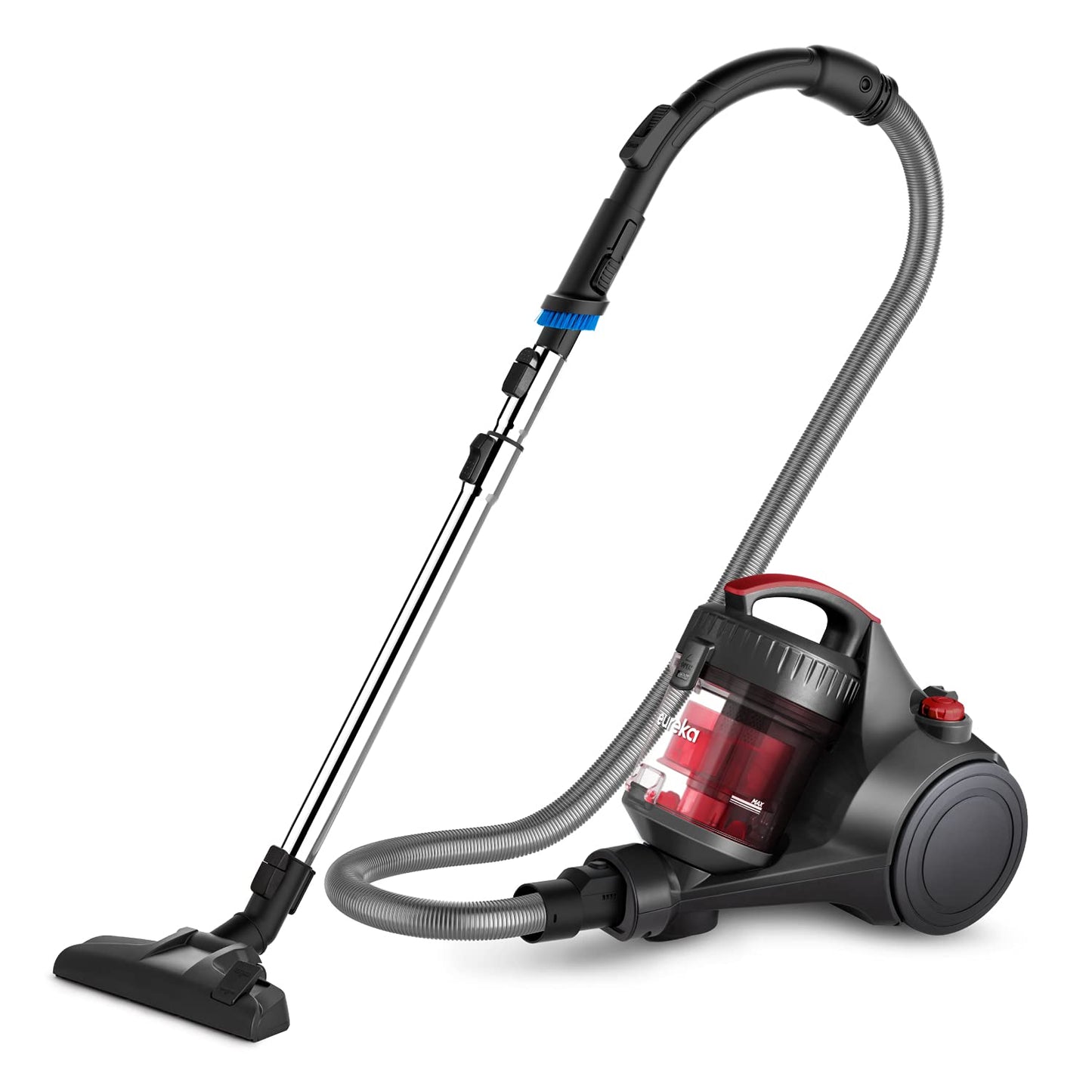Eureka Whirlwind Bagless Canister Cleaner NEN110A Lightweight Corded Vacuum for Carpets and Hard Floors, Blue