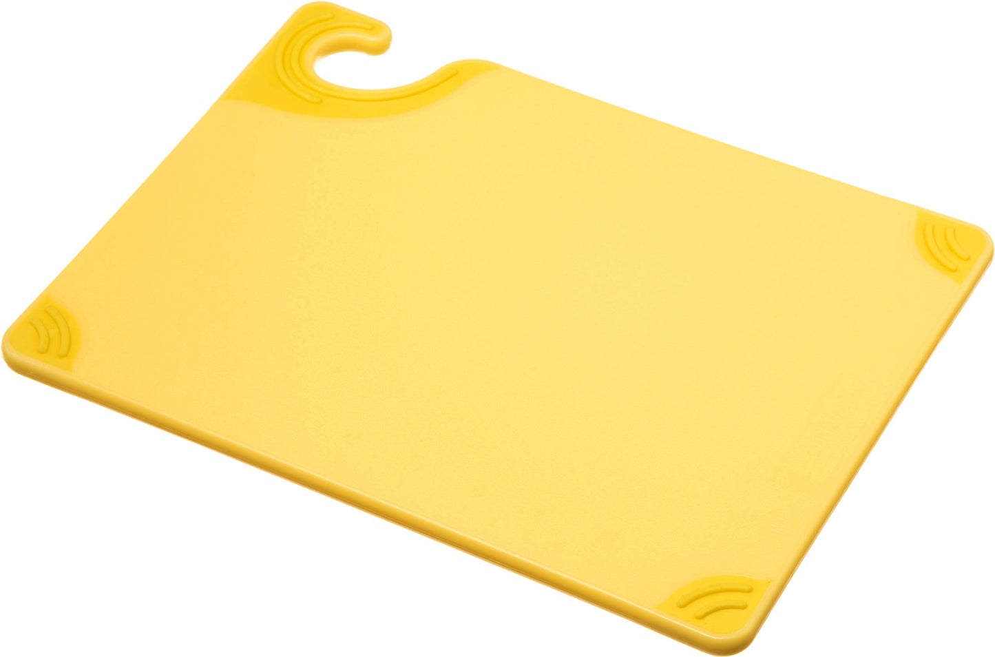 San Jamar Saf-T-Grip Plastic Cutting Board with Safety Hook, 9" x 12" x 0.375", Brown