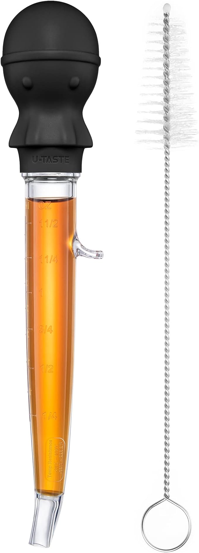 U-Taste Turkey Baster for Cooking, Large Basting Bulb with Brush, Red