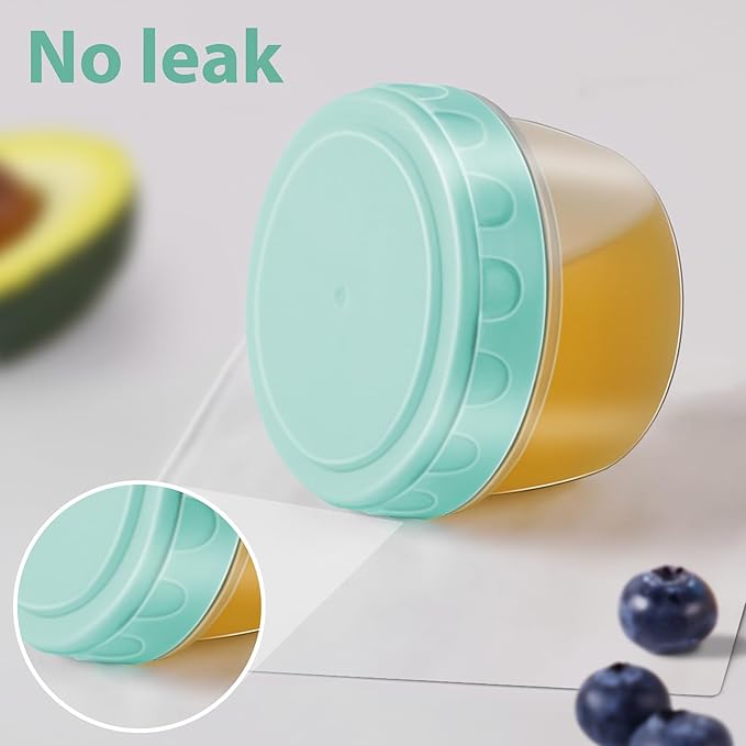 Salad Dressing Container to Go with lids,Dishwasher and Microwave Safe Tiny Condiment Containers with Graduated Lines, Reusable and Leakproof Small Sauce Containers for Lunch Box 12 Pcs 2.7 OZ Mixed 3
