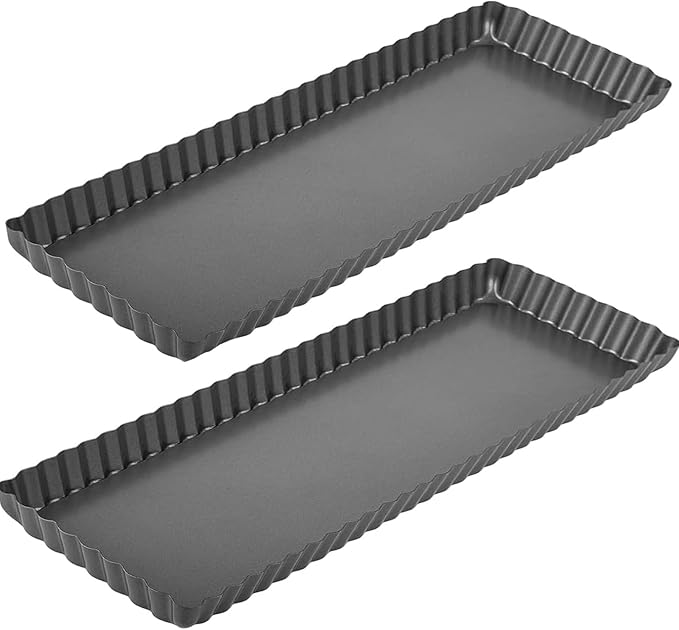 RICHSC-PAN Tart Pan, 9 Inch Tart Pans, Non-Stick Removable Loose Bottom.