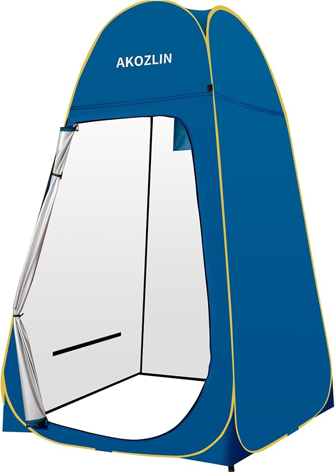 AKOZLIN Portable Pop Up Shower Tent Instant Privacy Dressing Changing Tent Outdoor Shower Room Camp Toilet Tent
