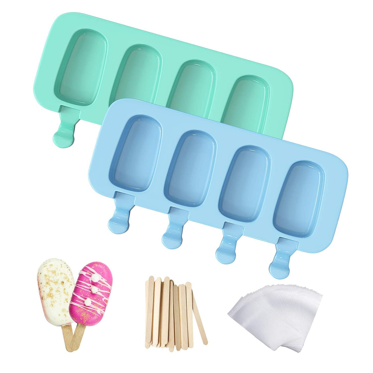 Popsicles Molds, Ozera 2 Pack Homemade Cake Pop Molds Cakesicle Maker Set