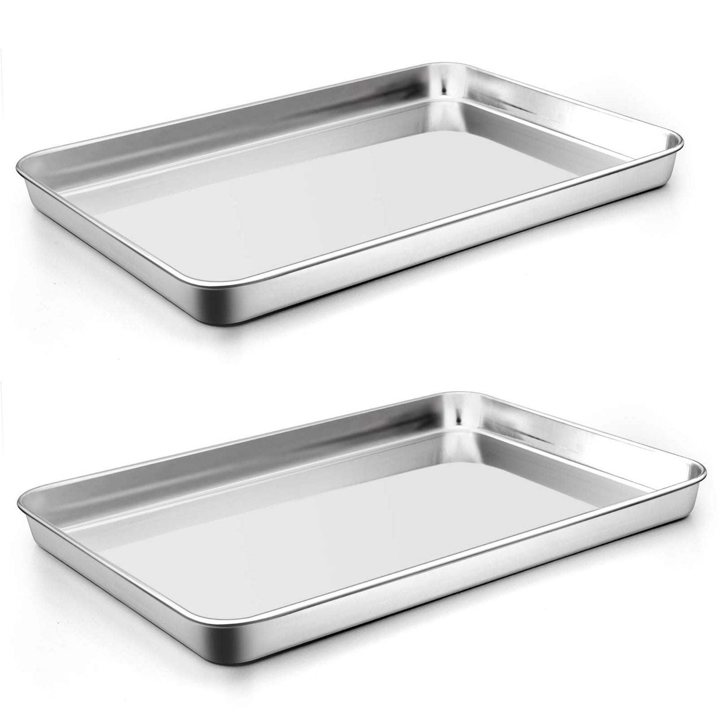 P&P CHEF Baking Sheet Pan, Stainless Steel Cookie Sheet, 12.5 Inch & 2 Pcs