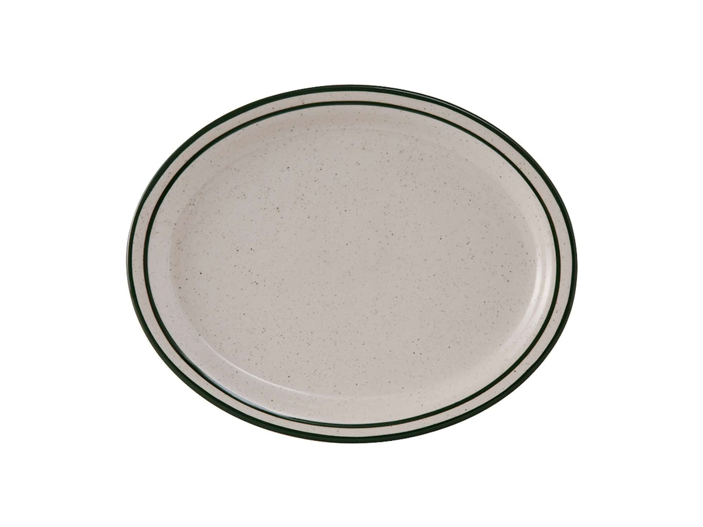 Tuxton China TBS-013 Platter, 11-1/2" x 9-1/8", Oval, Narrow Rim, Microwave and Dishwasher Safe, Oven Proof, Fully Vitrified, Ceramic, Bahamas, Pack of 12