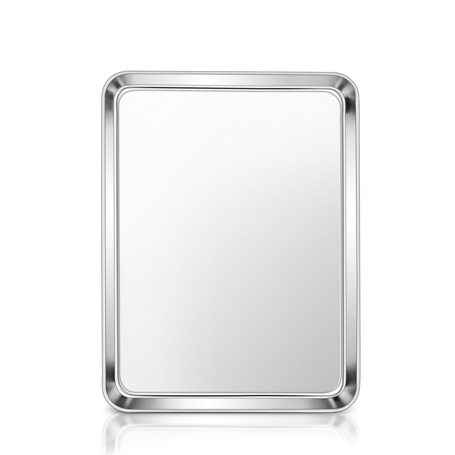 E-far Small Baking Sheet, 10.5”x8.3” Stainless Steel Toaster Oven Tray