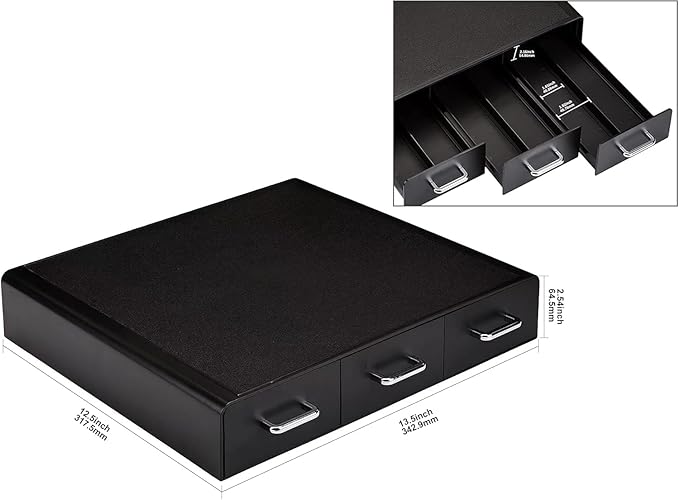 Amazon Basics Coffee Pod Storage Drawer for K-Cup Pods, 36 Pod Capacity, Black (Pack of 6)