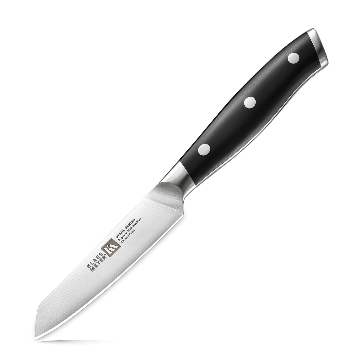 Klaus Meyer High Carbon Steel 3.5 Inch Paring Knife For Fruits (Black)