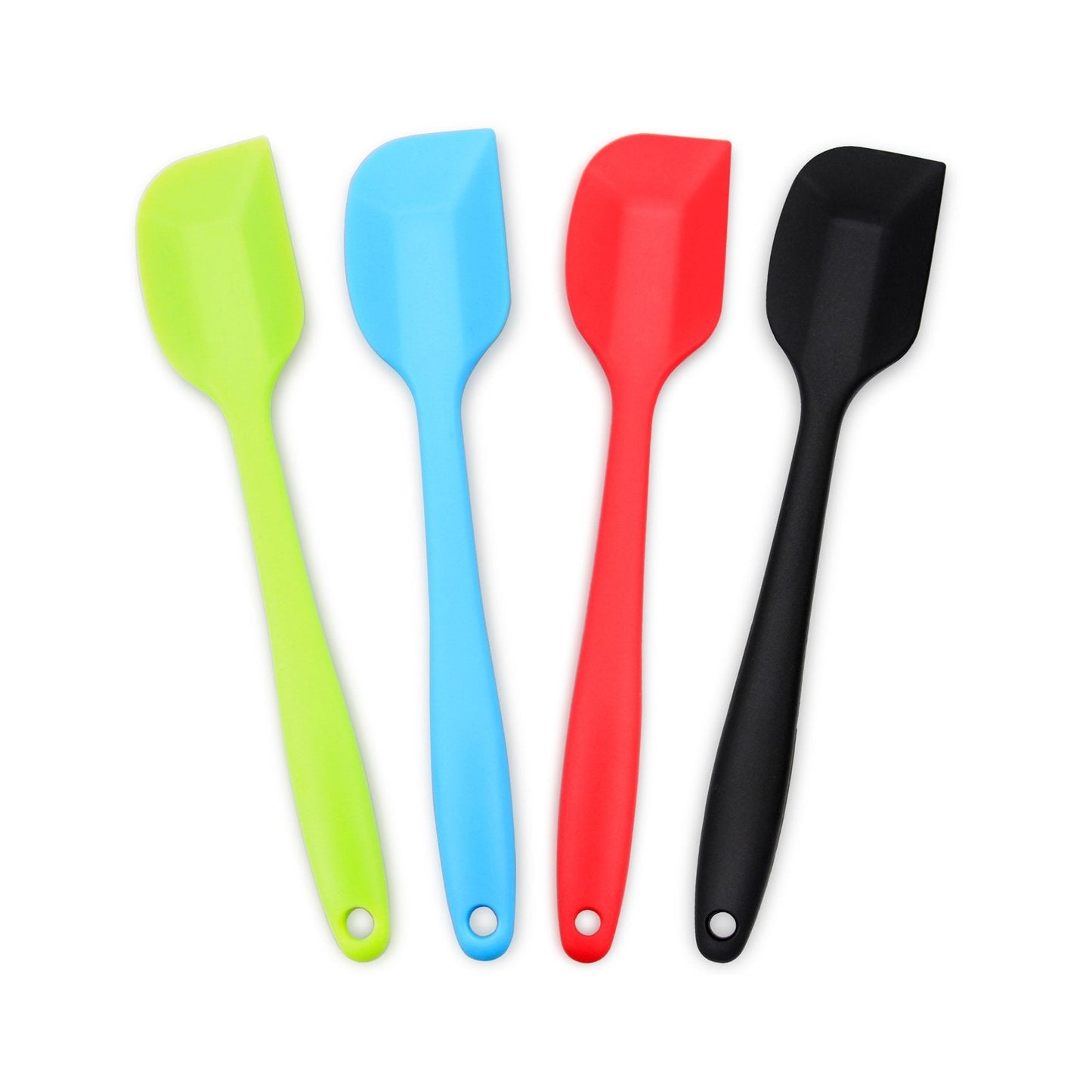 4-Piece Silicone Spatula Set with Stainless Steel Core, Multicolor