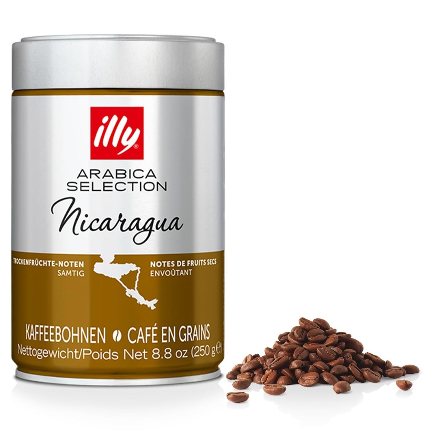 Illy Intenso Whole Bean Coffee, Dark Roast, Intense, Robust And Full Flavored With Notes Of Deep Cocoa, 100% Arabica Coffee, No Preservatives, 8.8 Ounce (Pack Of 1)
