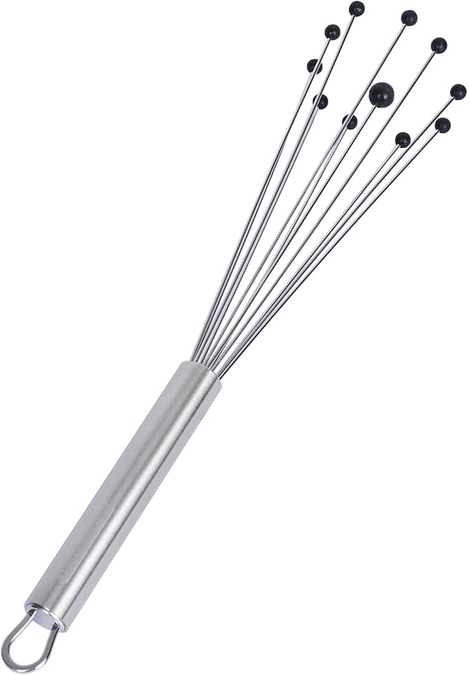 Restaurantware 12.5 in Stainless Steel Ball Whisk - 24 Pack - German Standard Egg Beater with Ergonomic Handle, Dishwasher Safe - Manual Mixer Cooking Whisk for Baking, Stirring, Sauces, Beating