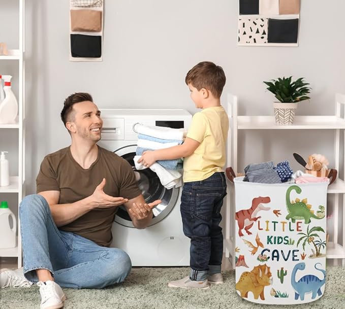 Kids Laundry Basket Dinosaur Hamper for Nursery Boy and Girl Cute Kids Toys Storage Bin Organizer Room Decor for Home(Dinosaur)