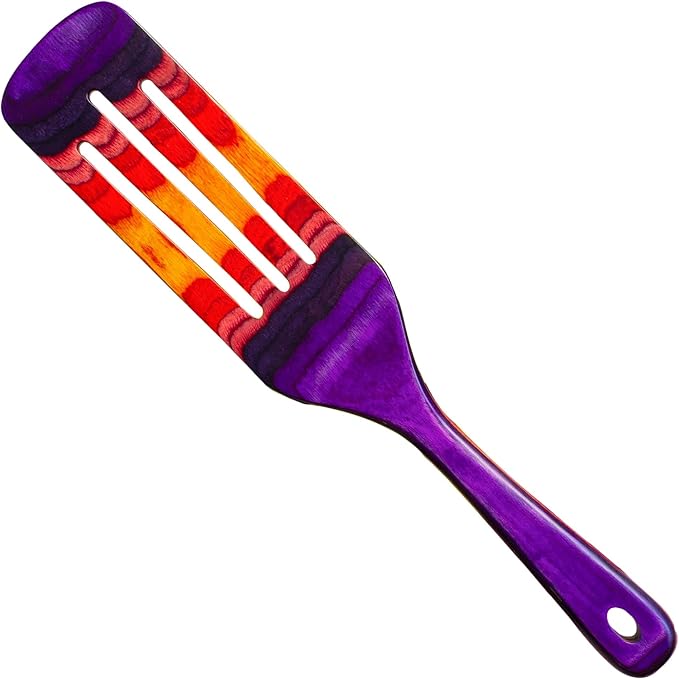 Totally Bamboo Baltique Waikiki Collection 12-1/2" Wooden Slotted Cooking Spoon, Safe for Nonstick