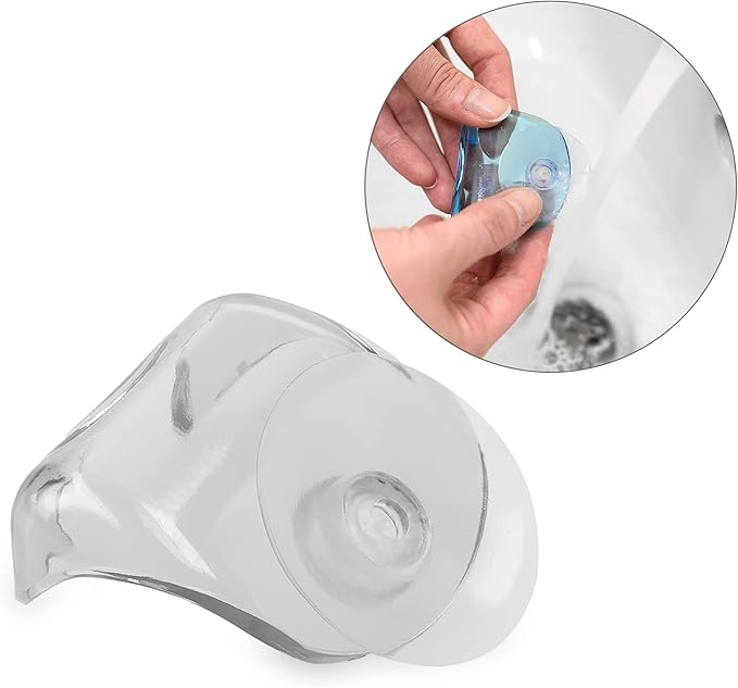 kwmobile 2x Razor Holder with Suction Cup - Self-Adhesive Shaver Wall Mount - Bathroom Organizer for Glass and Tiles - Transparent