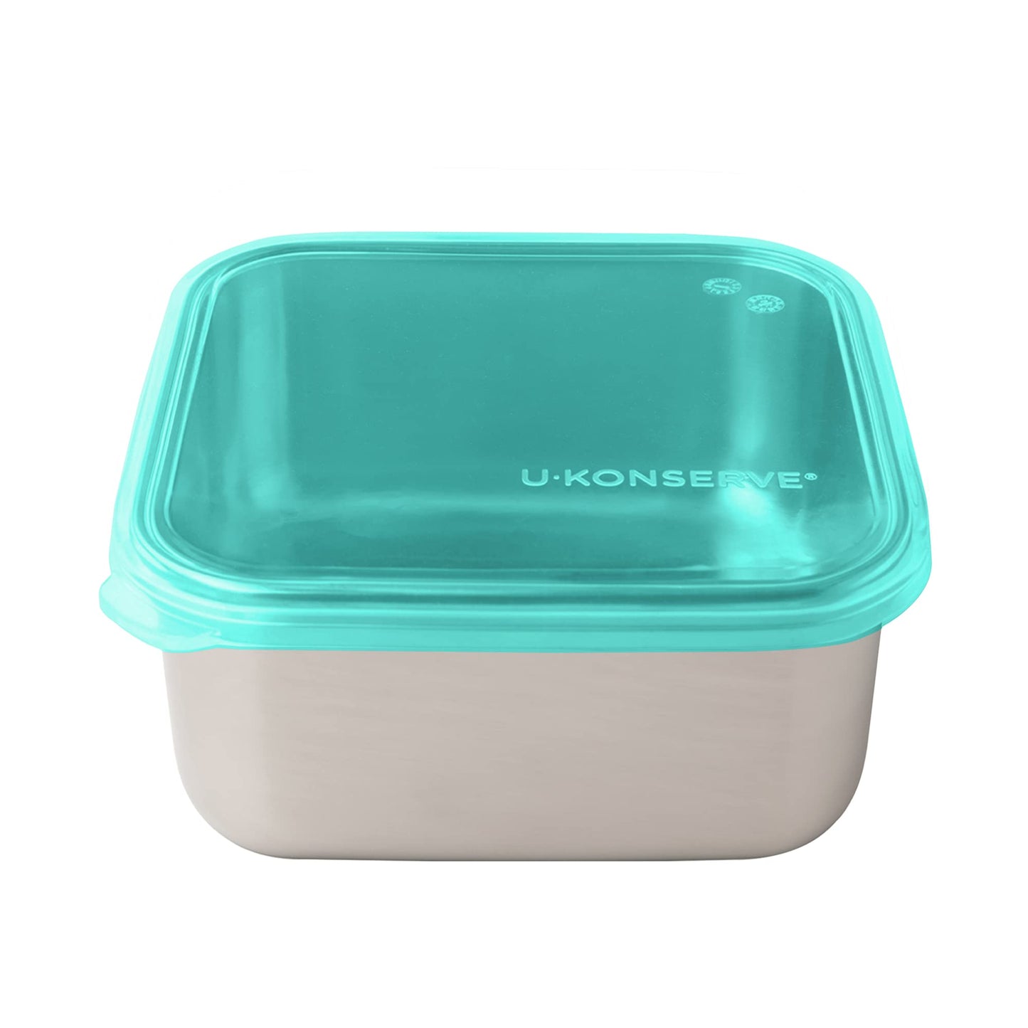 U-Konserve 30 oz Stainless Steel Bento Box Food Container Blue Silicone Lid