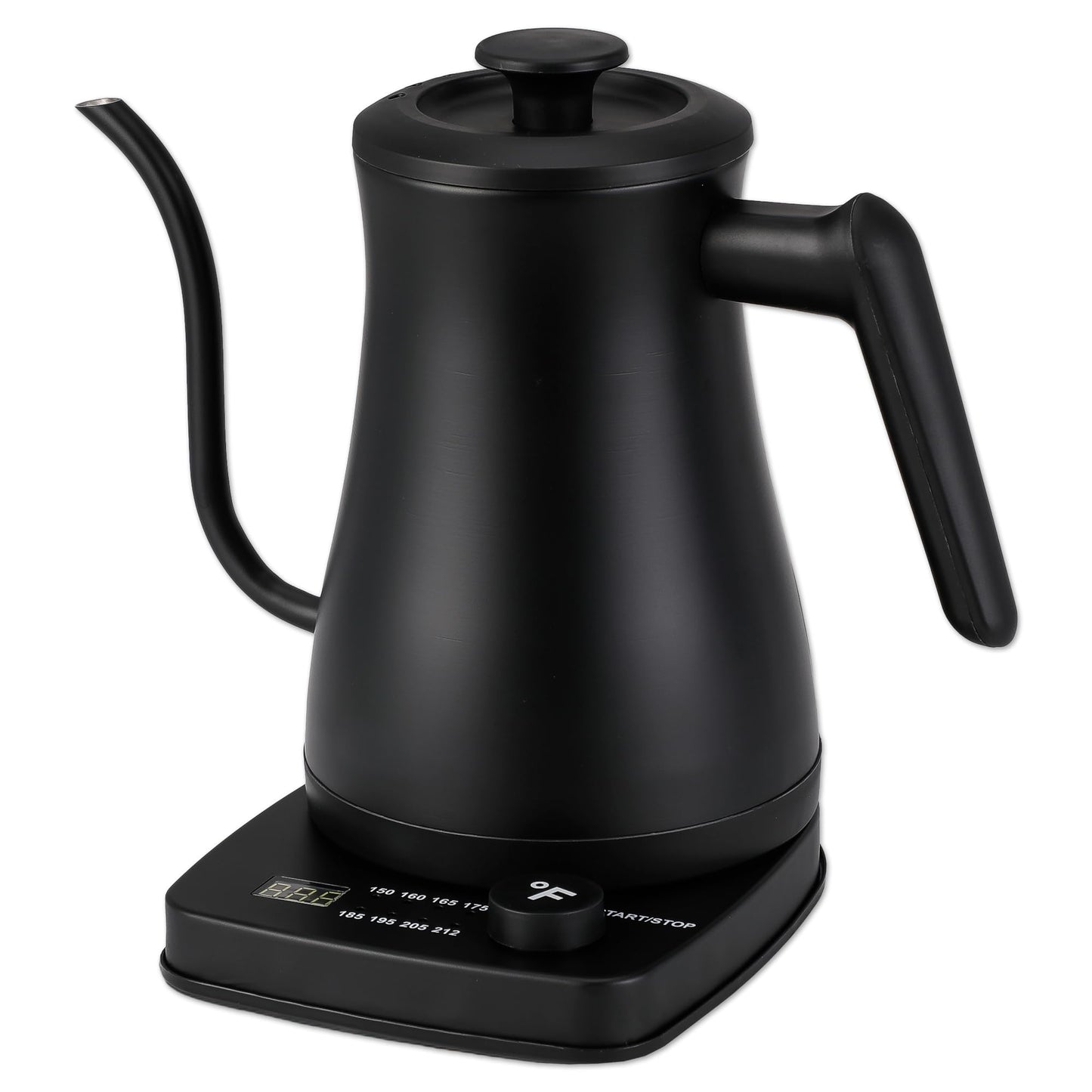1.0L 1500W Gooseneck Electric Kettle - Stainless Steel Interior - Rapid-Boil - Auto Shut-Off, Boil-Dry Protection, Temperature Control, LED Indicator - White by The Display Guys