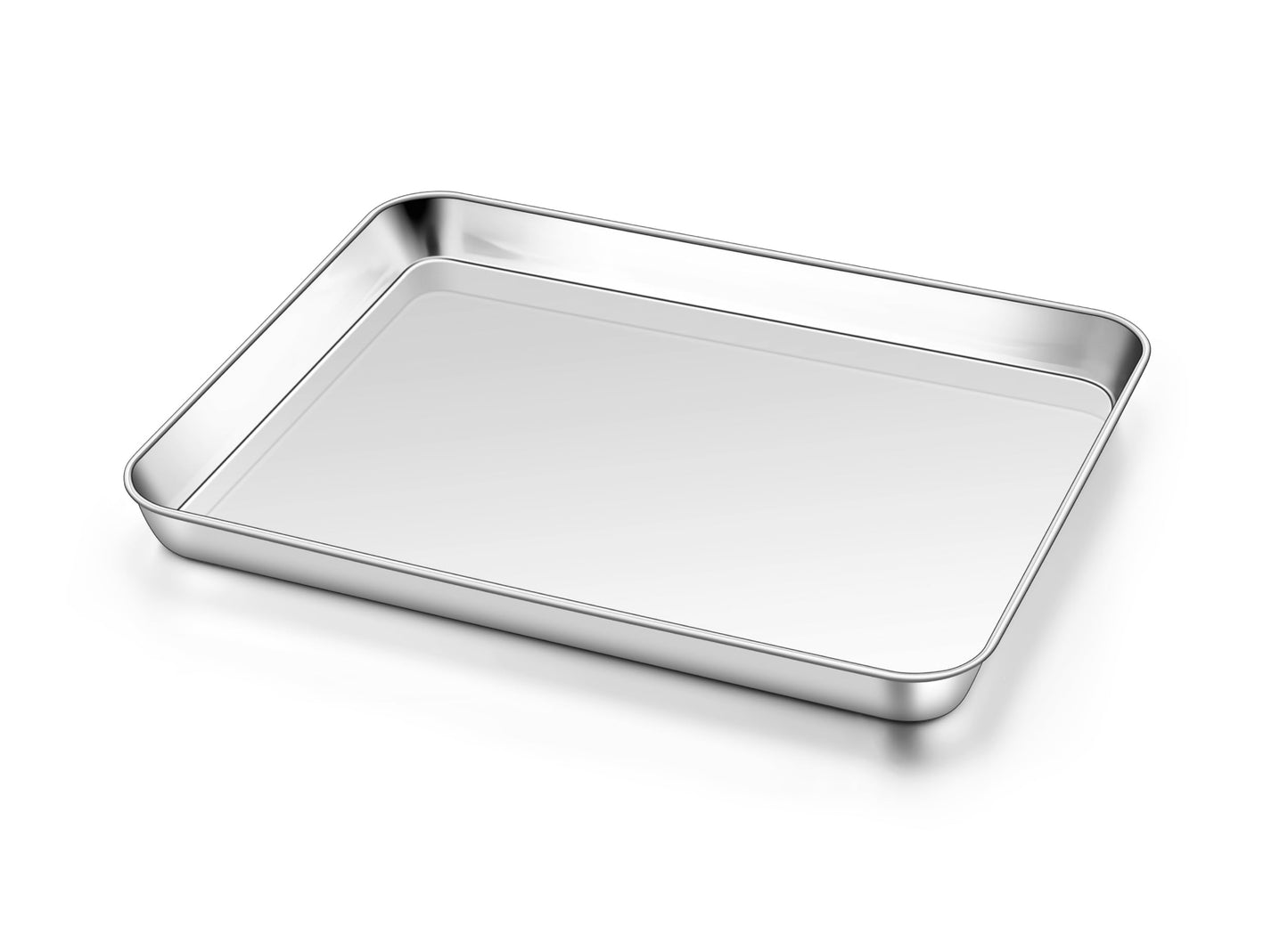 Homikit 9x13 Inches Stainless Steel Quarter Sheet Pan Set of 2, Non Toxic