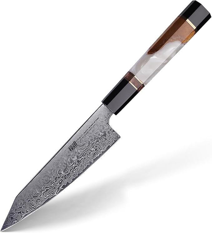 FINDKING 7 Inch Nakiri Vegetable Knife, Japanese Usuba Chef's Knife, Perfect for Home Cooking (BLACK-ROSE Series)