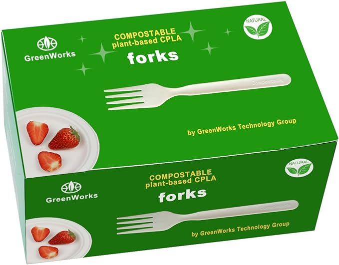 GreenWorks Compostable Knives,100 Count 7" Heavyweight Disposable Biobased Cutlery Knife