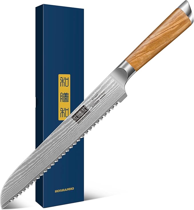 HOSHANHO Damascus Nakiri Knife 6.5", Sharp Kitchen Knife for Vegetables