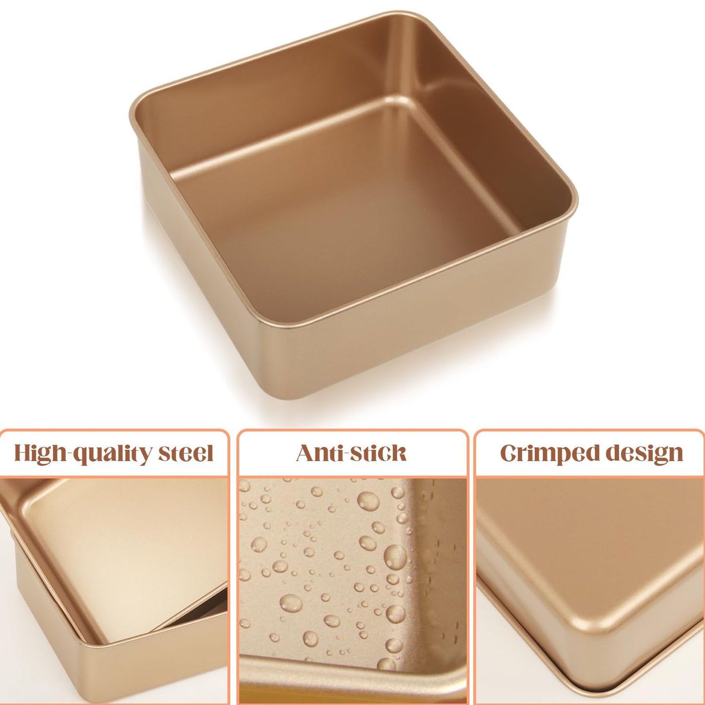 Baking Sheet Pans,2 Pack Nonstick Baking Sheet Pans,Cookie Sheet, Brownie Pan, Bread Pan for Toaster Oven, Small Baking Tray,Bakeware for Cakes, Cookies & Breads (9 Inches)